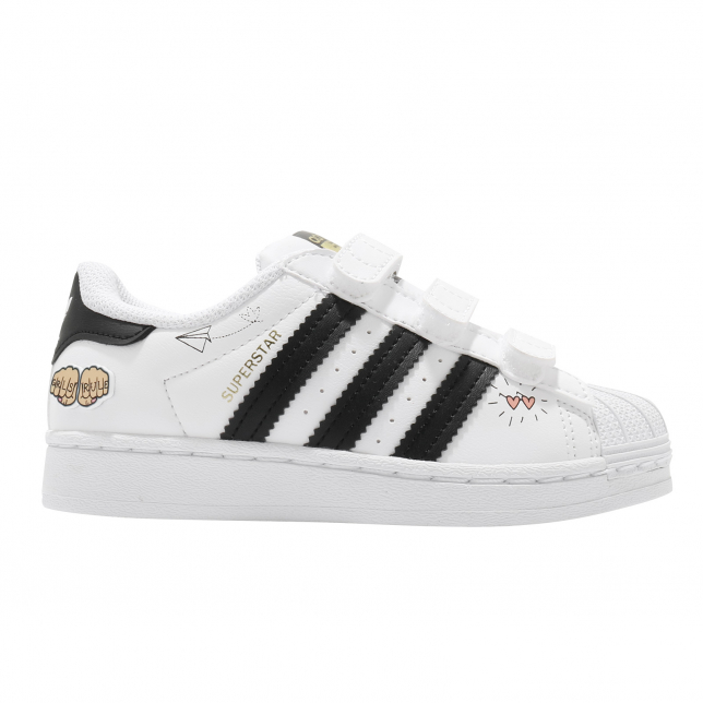 adidas Superstar CF GS Footwear White Core Black Gold Metallic FZ0615