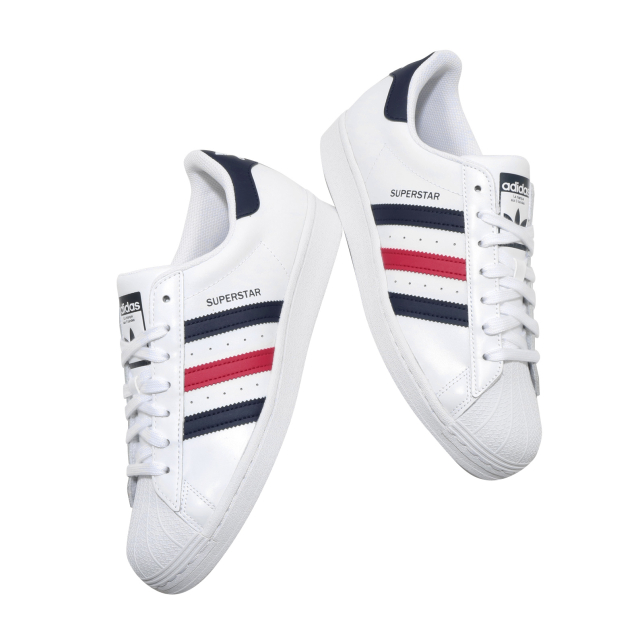 adidas Superstar Cloud White Scarlet