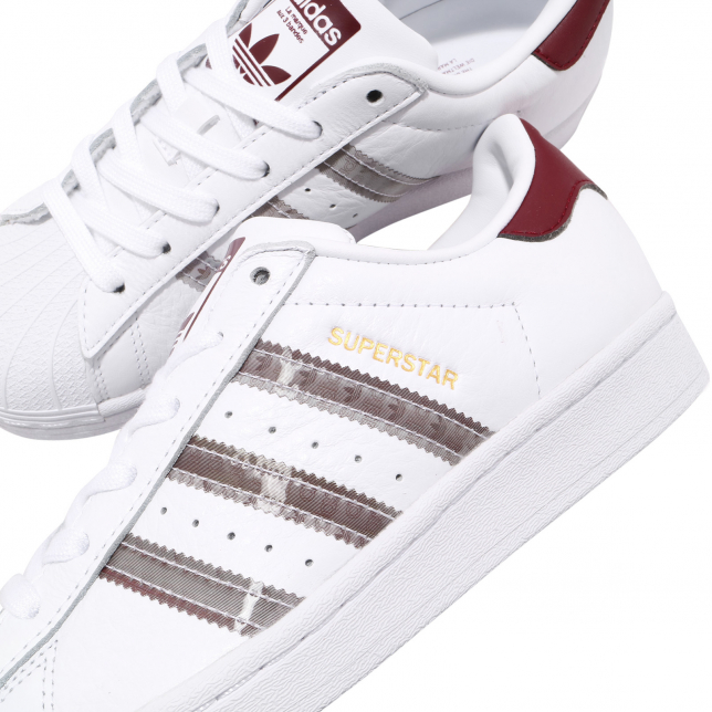 adidas Superstar Footwear White Collegiate Burgundy FX4419