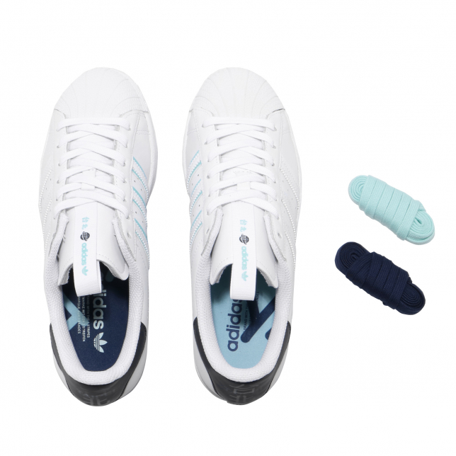 adidas Superstar Footwear White Dark Blue Clear Aqua FW2868
