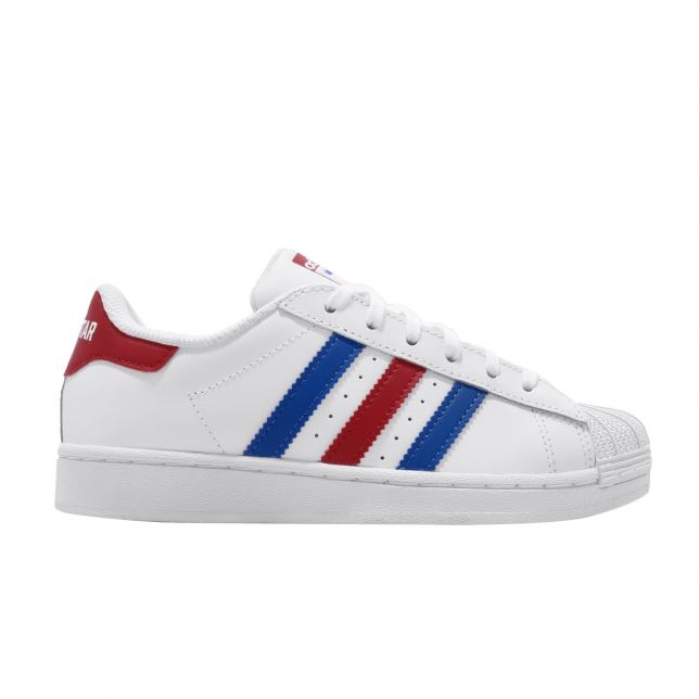 adidas Superstar GS Footwear White Blue Red - Feb 2020 - FV3689