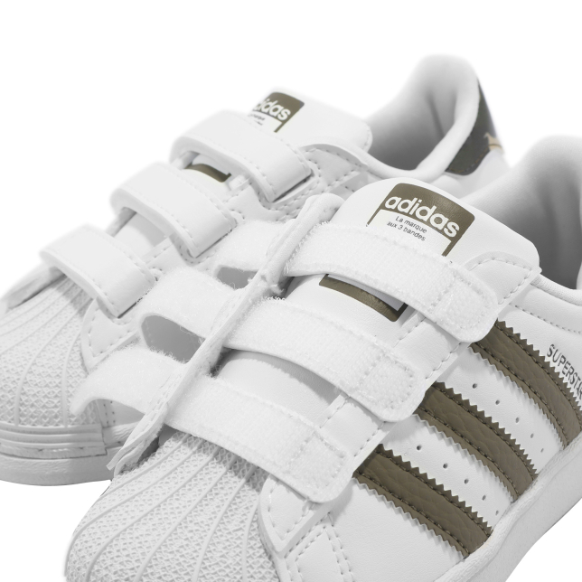 adidas Superstar GS Footwear White Olive Strata HQ4285