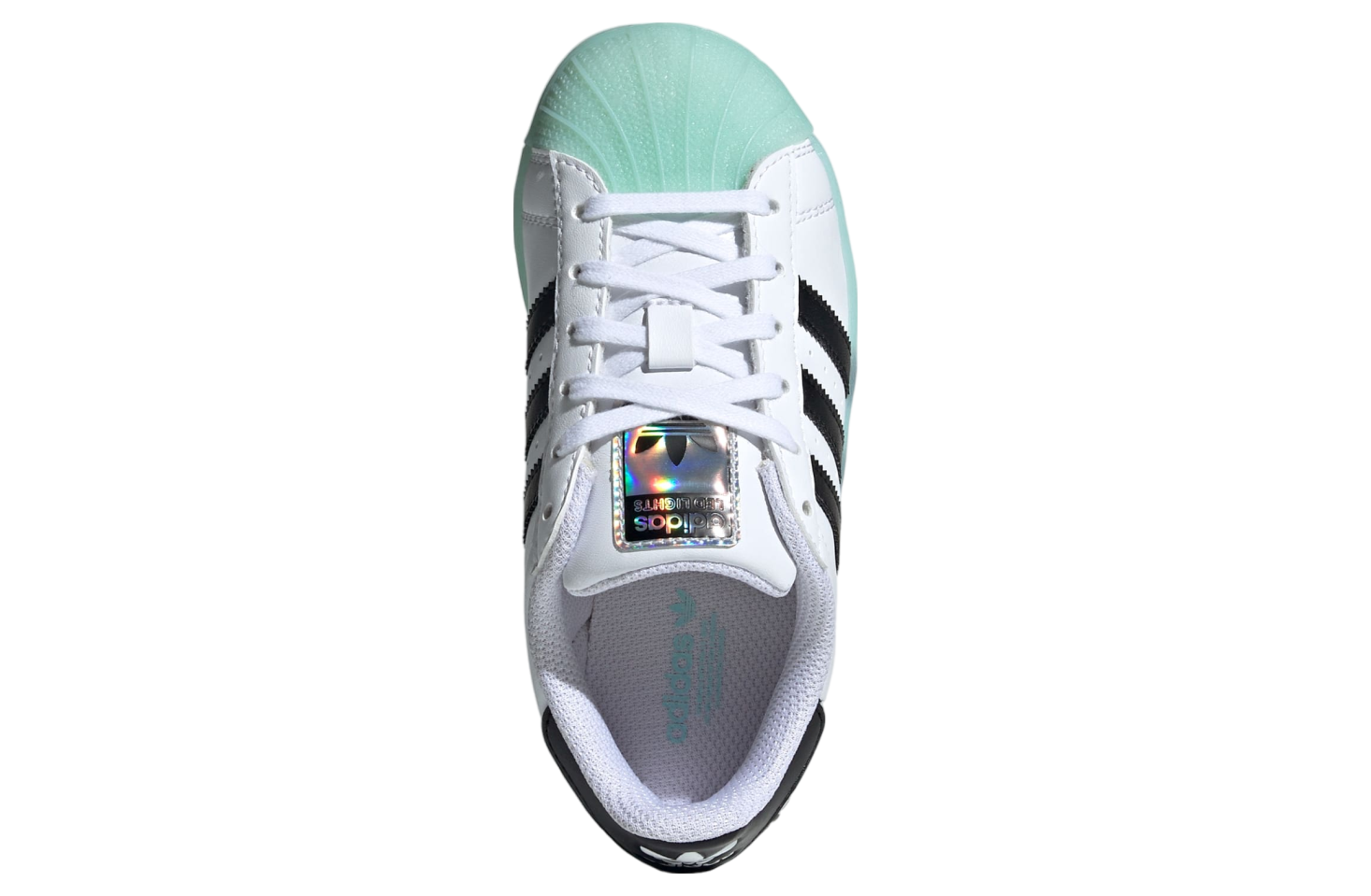 Adidas Superstar Led Lights GS Cloud White / Semi Flash Aqua