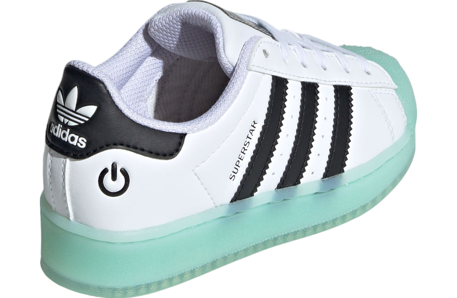 Adidas Superstar Led Lights GS Cloud White / Semi Flash Aqua