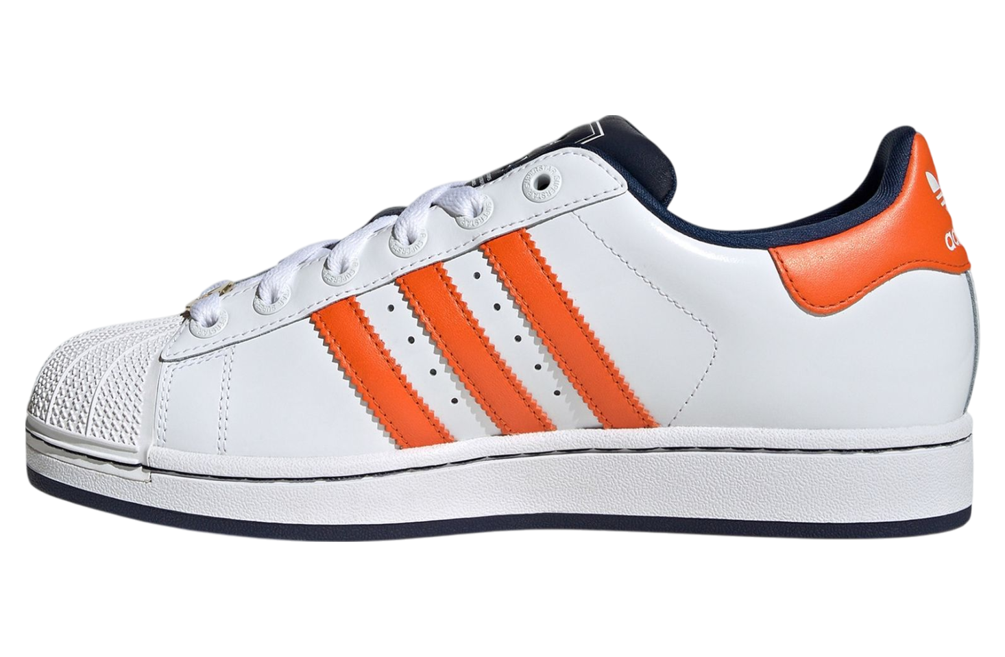 Adidas superstar green white orange best sale