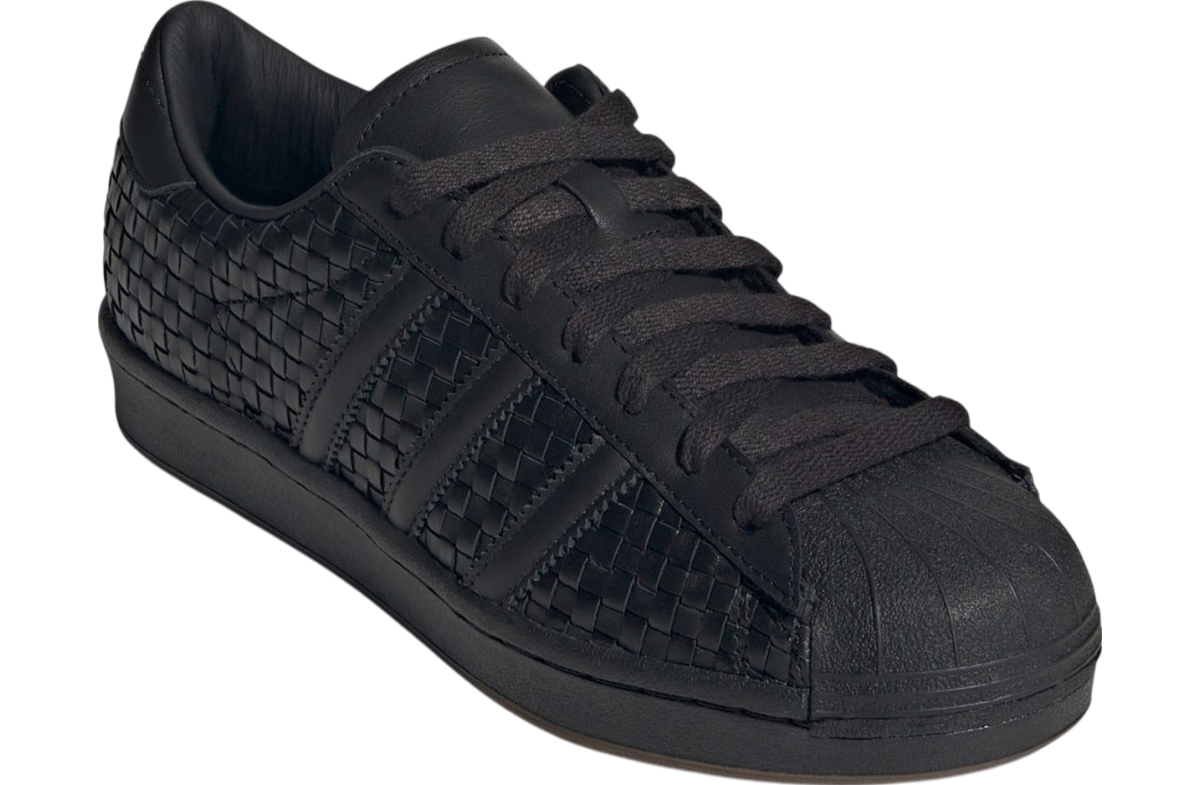 Adidas Superstar Vintage Black Woven Leather