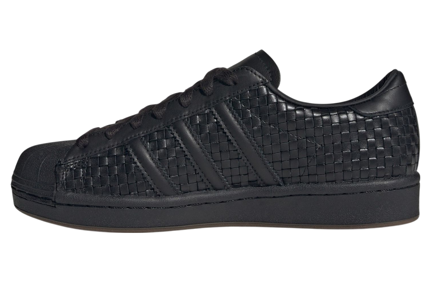 Adidas Superstar Vintage Black Woven Leather