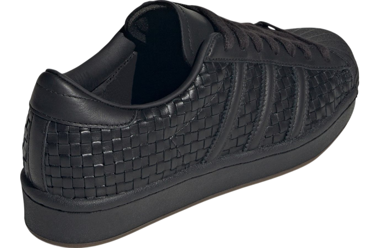 Adidas Superstar Vintage Black Woven Leather
