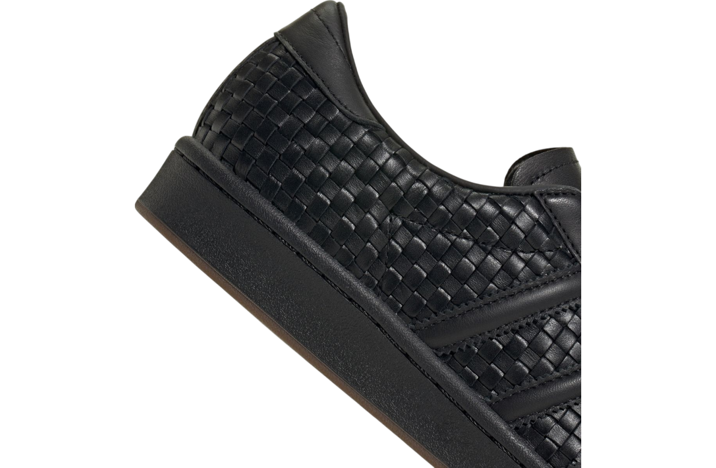 Adidas Superstar Vintage Black Woven Leather