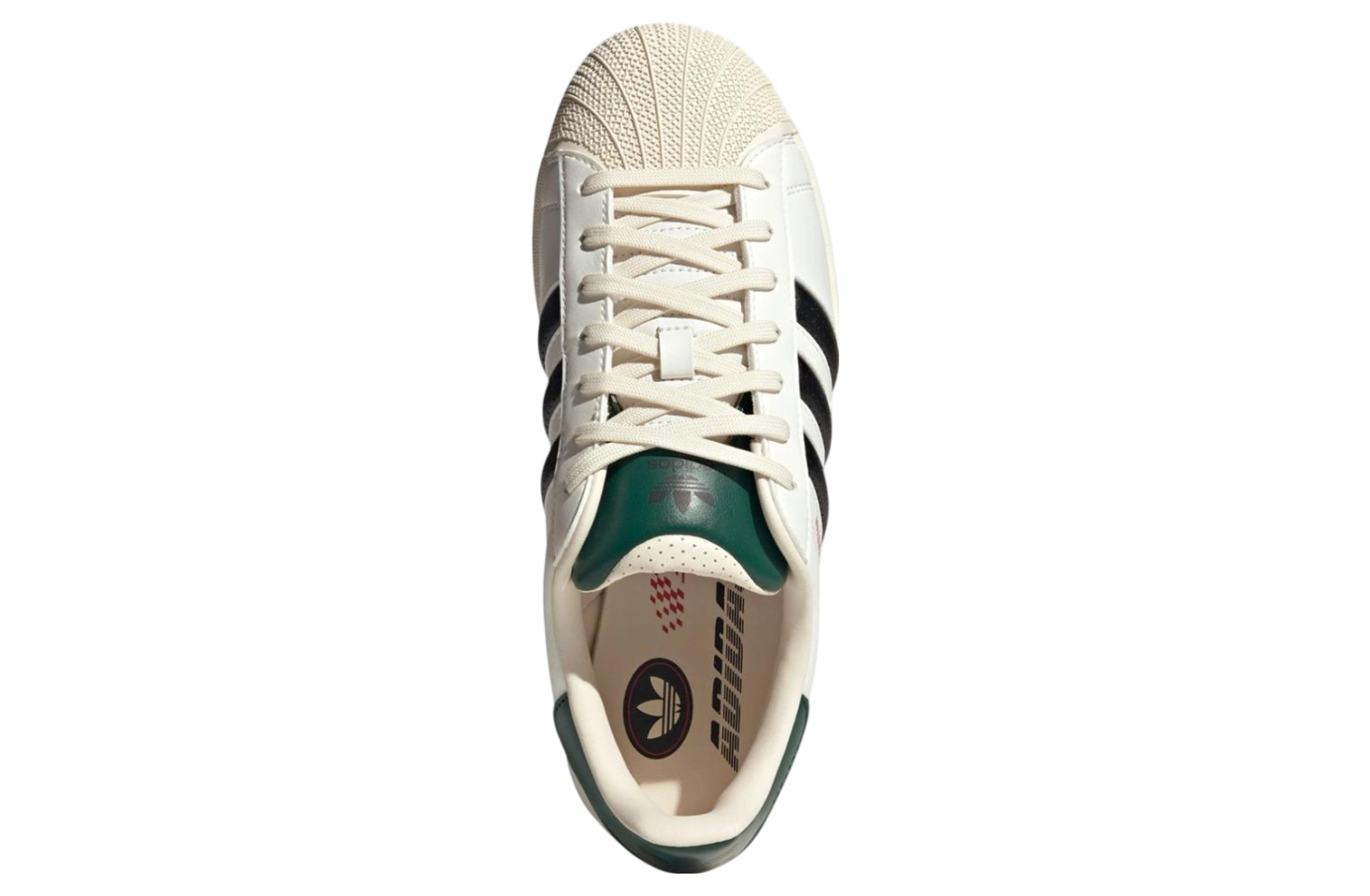 Adidas Superstar White / Black /  Green