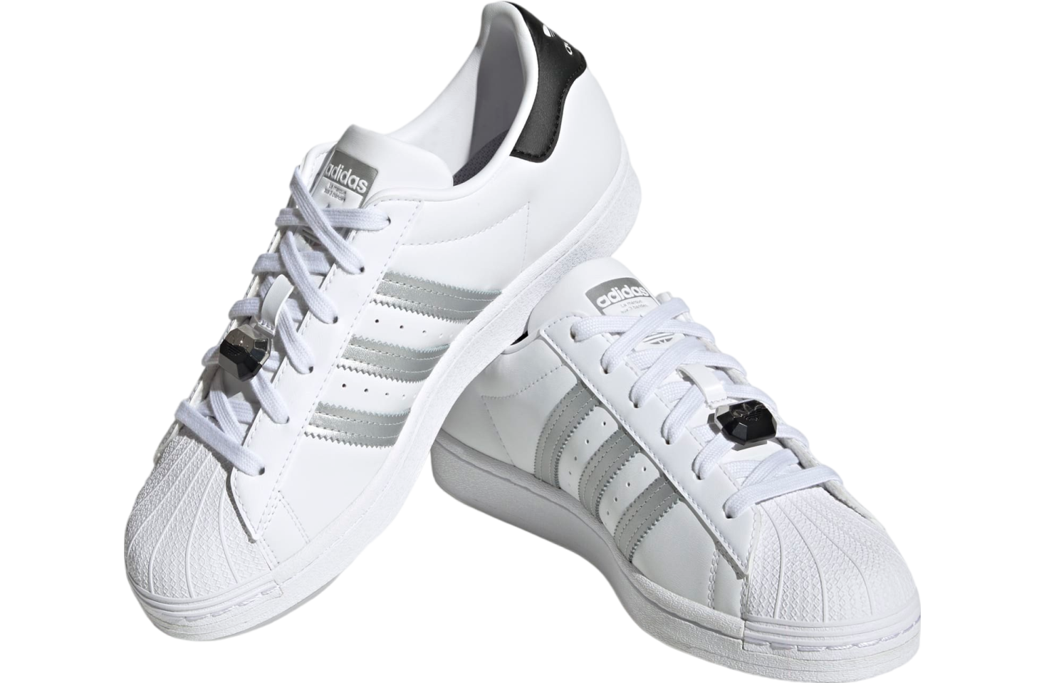 Adidas superstar white silver jordan hotsell