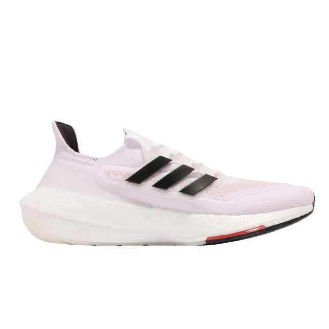 adidas Ultra Boost 2021 Cloud White Core Black Solar Red S23863