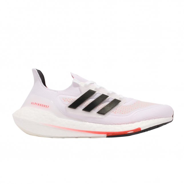 adidas Ultra Boost 2021 Cloud White Core Black Solar Red