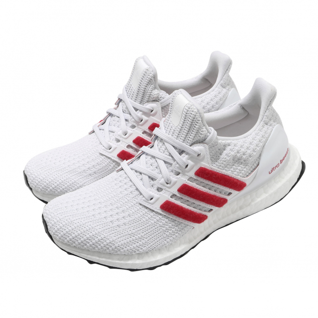 ultra boost white and scarlet