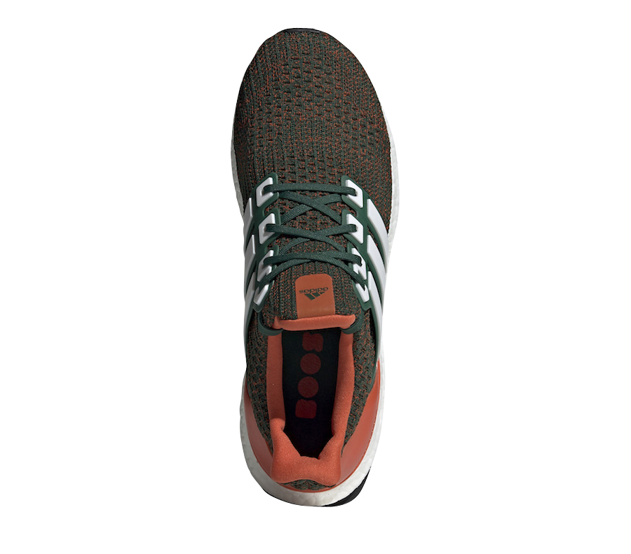 adidas Ultra Boost 4.0 Miami Hurricanes - Dec 2018 - EE3702