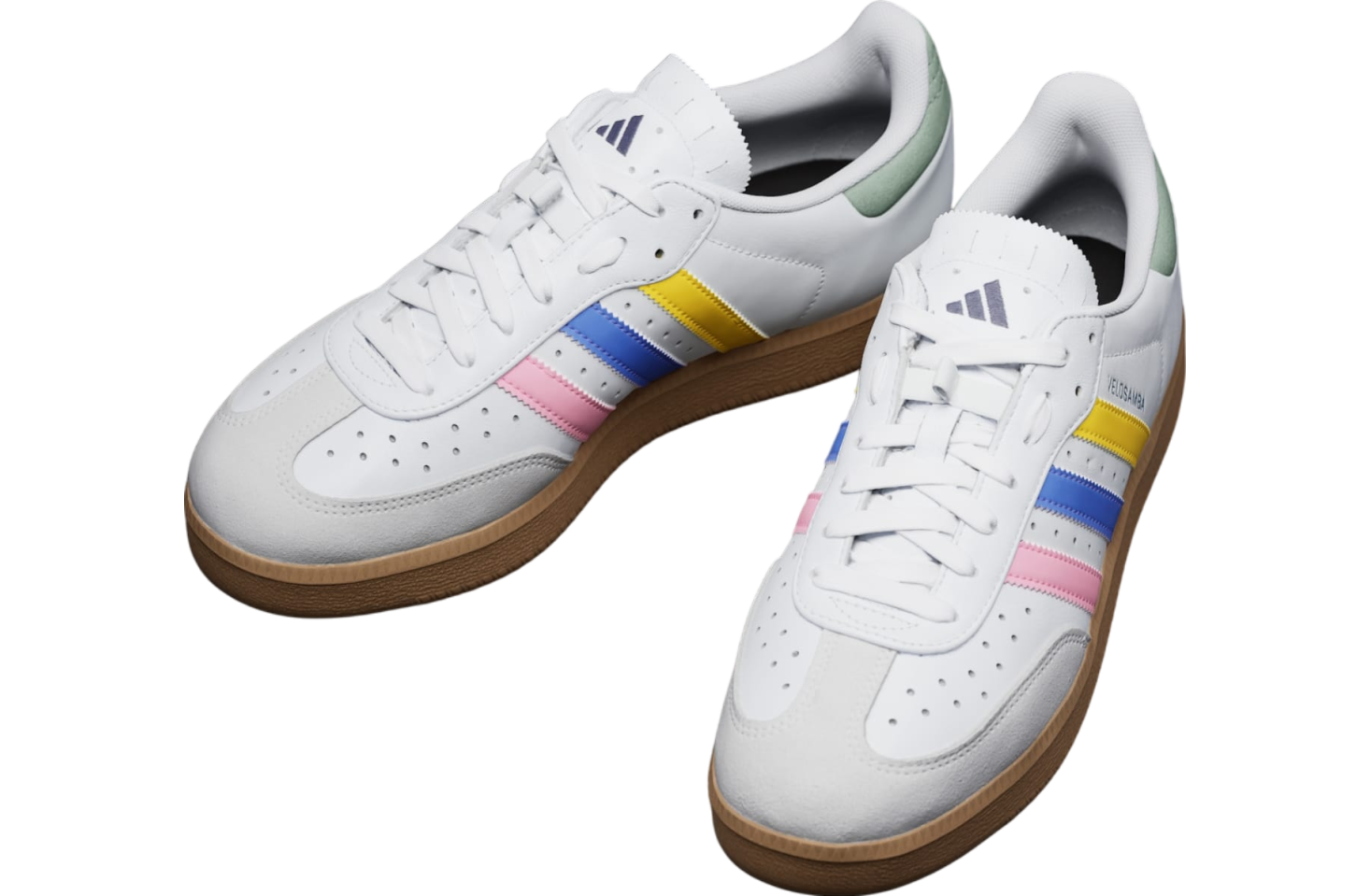 Adidas Velosamba Leather Cloud White / Cobalt Blue