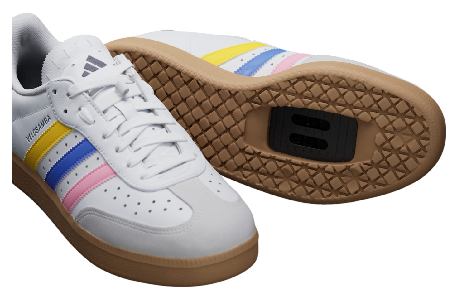 Adidas Velosamba Leather Cloud White / Cobalt Blue