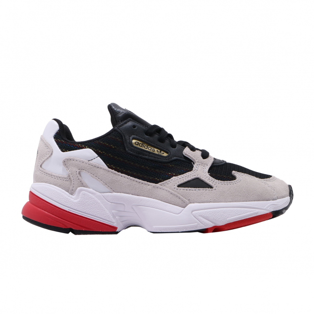 adidas WMNS Falcon Core Black Footwear White Hi Res Red