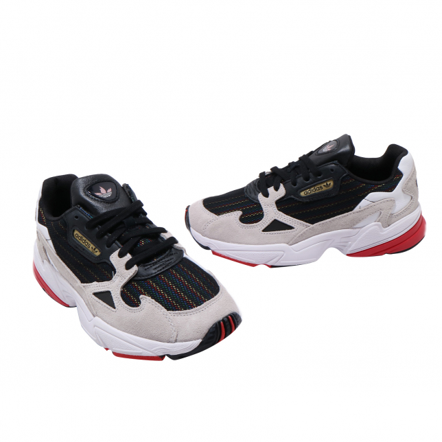 adidas WMNS Falcon Core Black Footwear White Hi Res Red