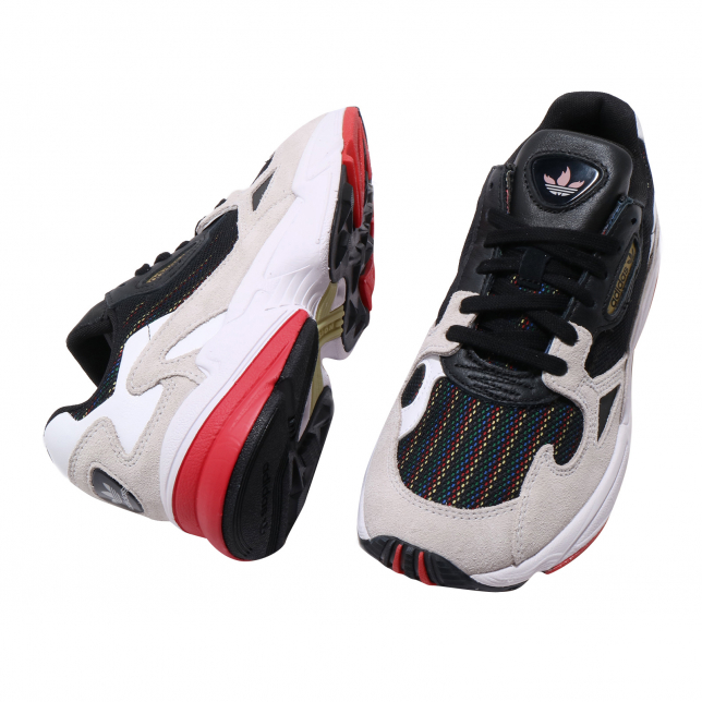 adidas WMNS Falcon Core Black Footwear White Hi Res Red