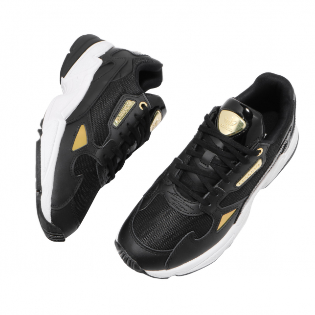 adidas WMNS Falcon Core Black Gold Metallic Footwear White EF4988