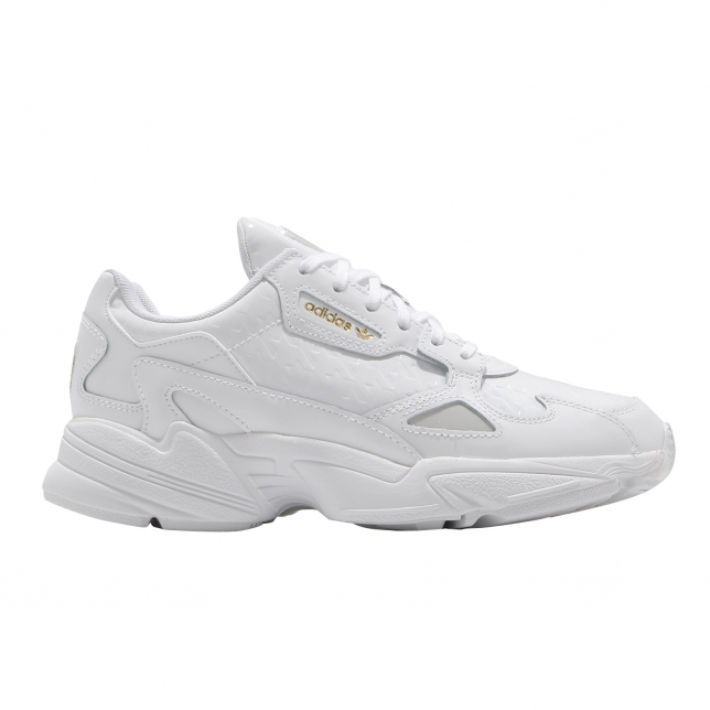 adidas WMNS Falcon Footwear White Grey One Metallic Gold