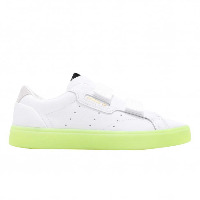 adidas WMNS Sleek Straps Footwear White Hi Res Yellow EE8279