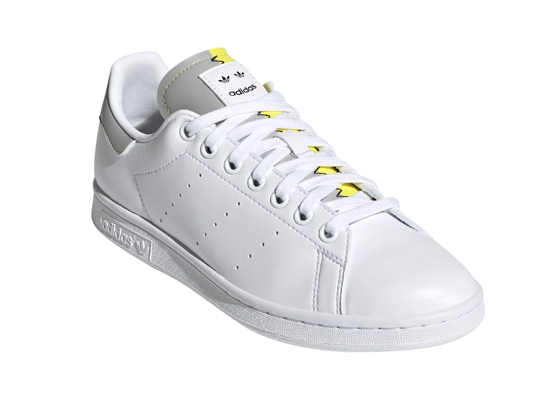 White and clearance yellow stan smith