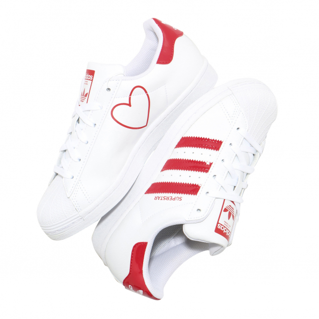 adidas WMNS Superstar Footwear White Scarlet