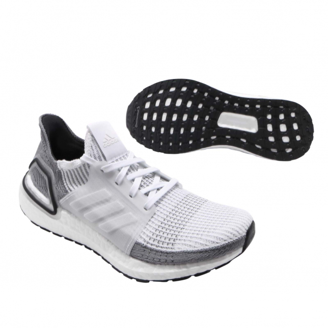 adidas WMNS Ultra Boost 2019 Cloud White Crystal White Grey Two