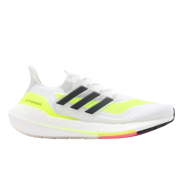 adidas WMNS Ultra Boost 2021 Cloud White Core Black Solar Yellow FY0401