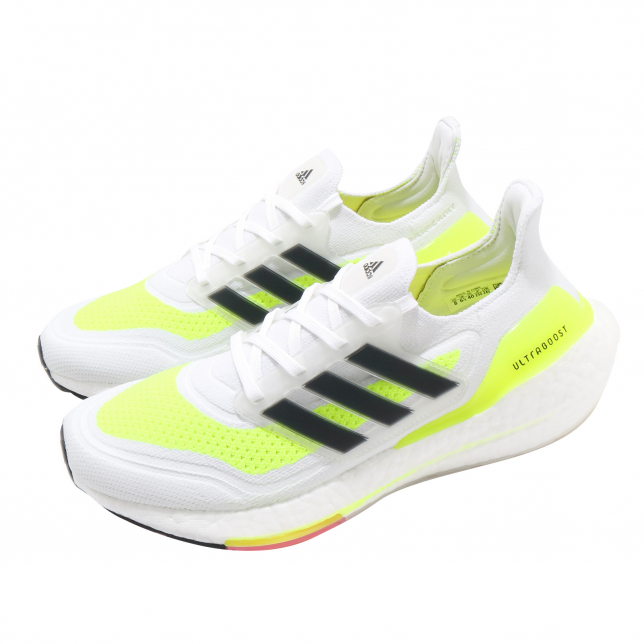 adidas WMNS Ultra Boost 2021 Cloud White Core Black Solar Yellow FY0401