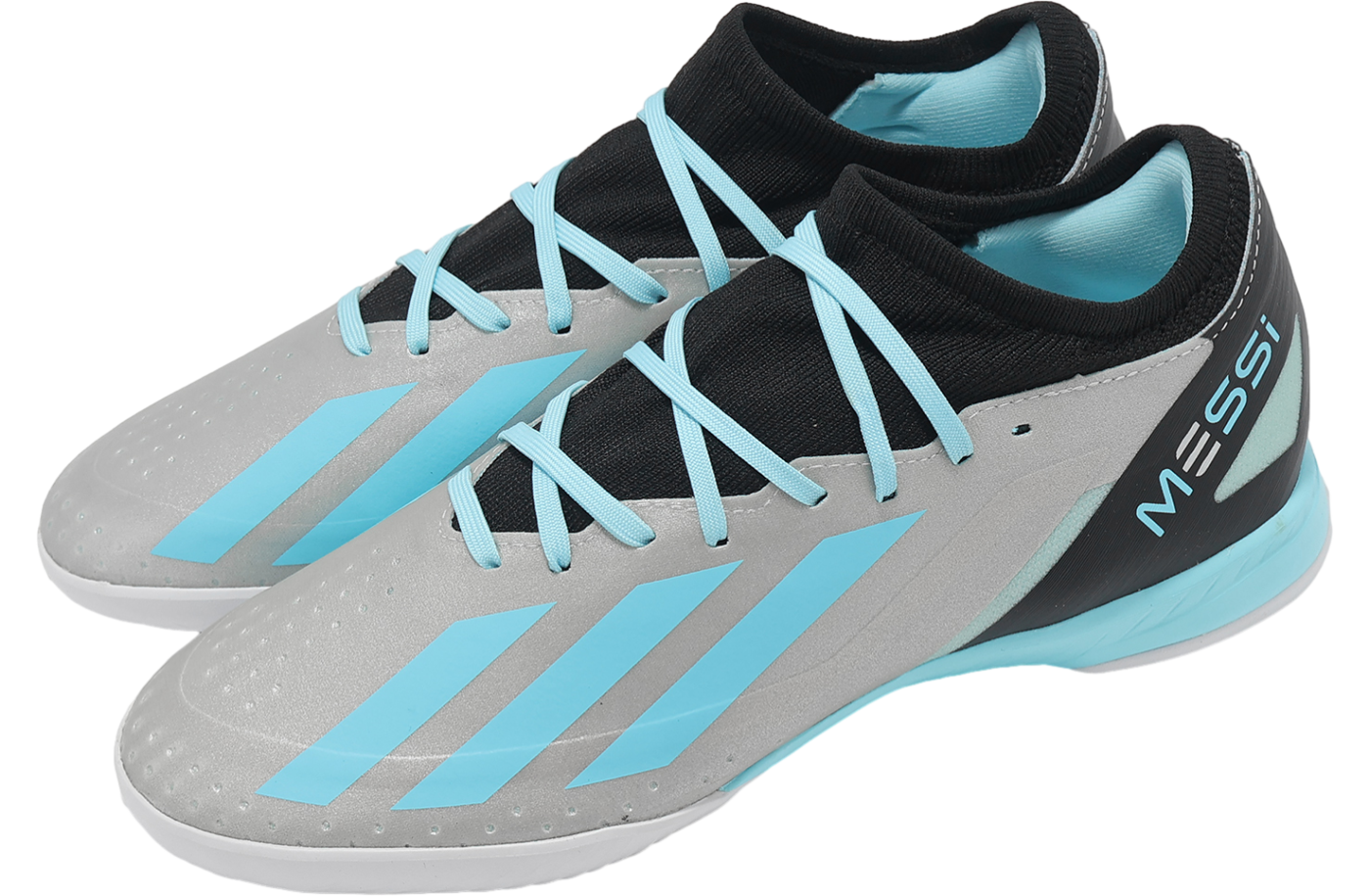 Adidas X Crazyfast Messi.3 IN Silver Metallic / Bliss Blue