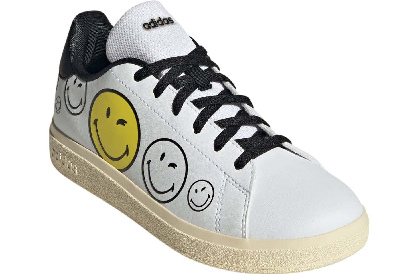 Adidas x Smiley Advantage Base 2.0 GS Cloud White / Bright Yellow