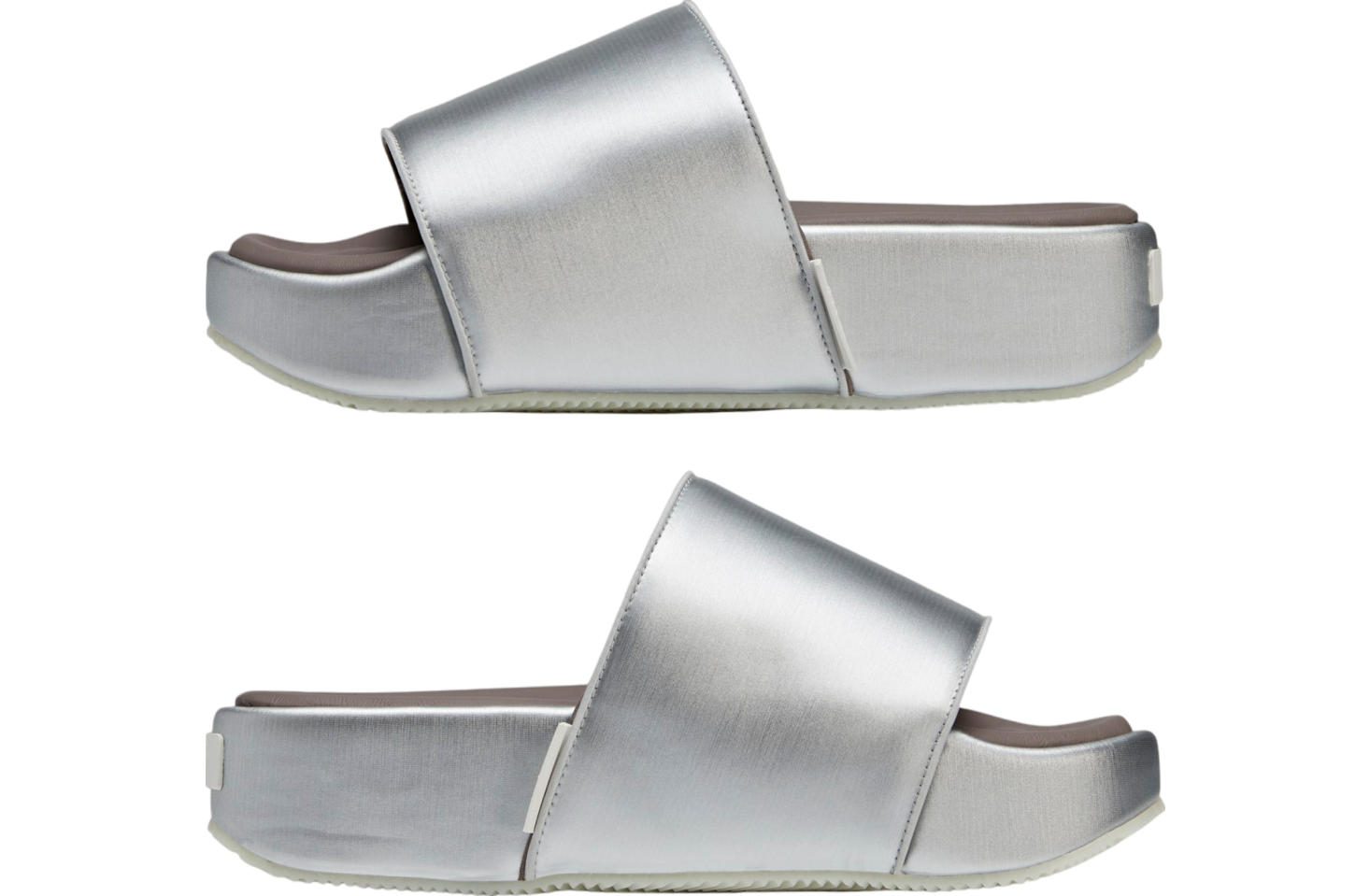 Adidas Y-3 Slides Wmns Silver Metallic / Brown