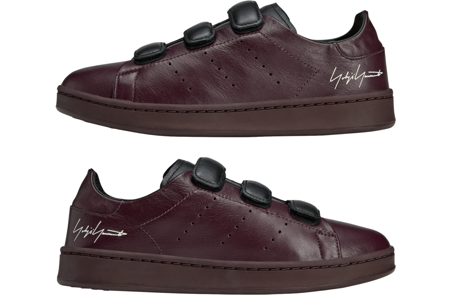 Adidas Y-3 Stan Smith Hook-and-loop Shadow Maroon / Black