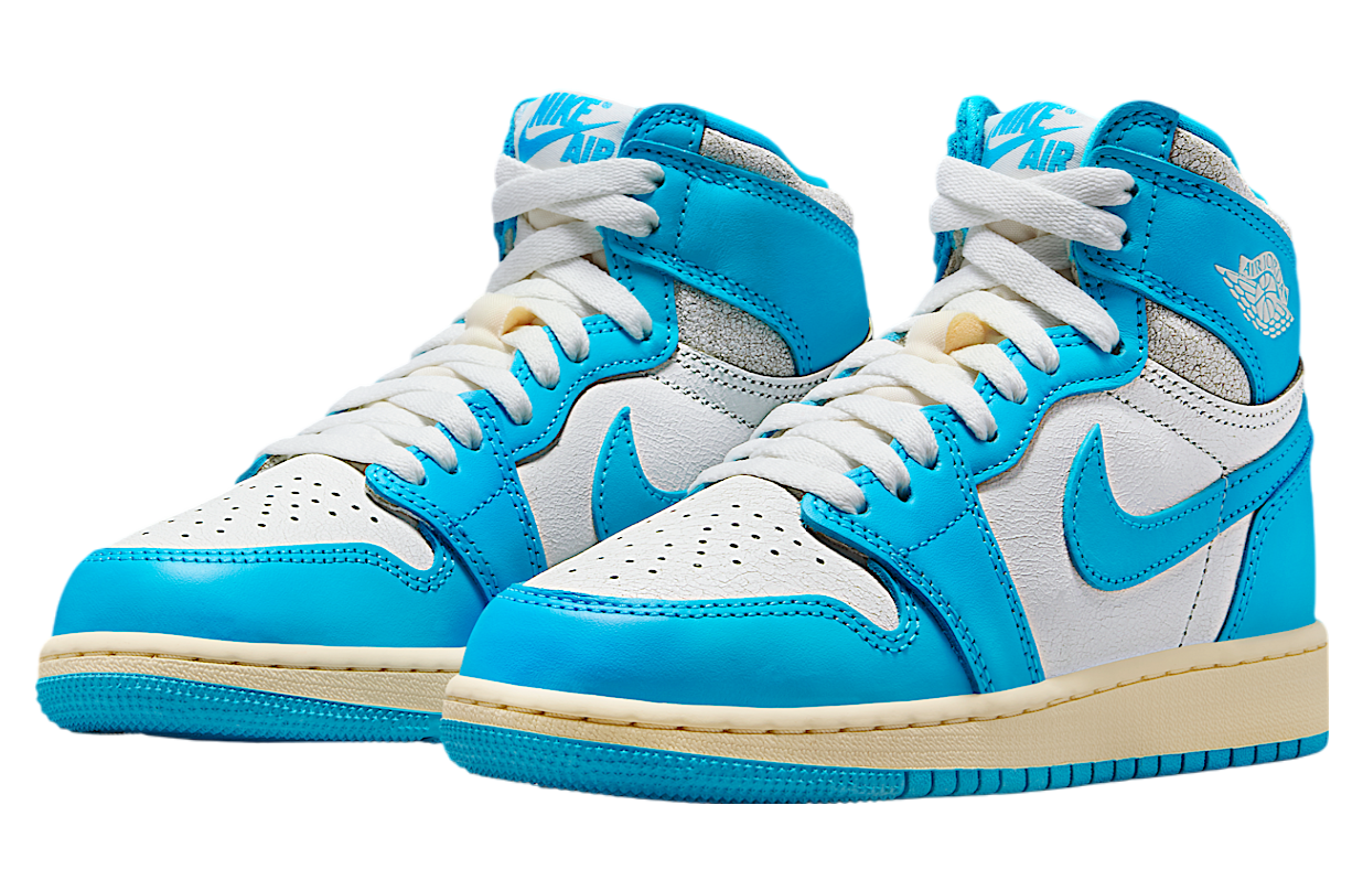 Air Jordan 1 High Og Unc Reimagined Gs Dark Powder Blue / Sail