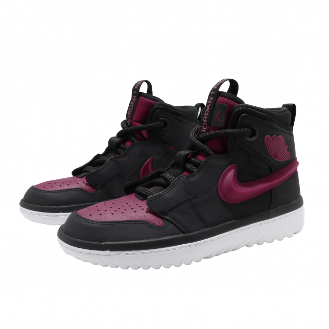 Air Jordan 1 High React Black Noble Red