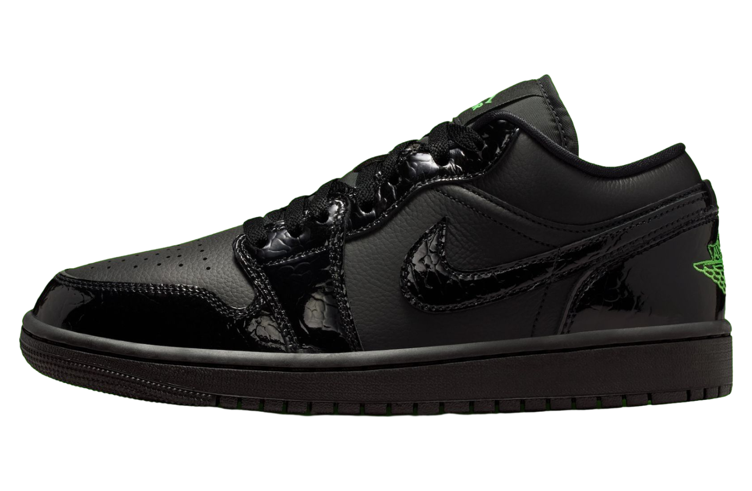 Air Jordan 1 Low Black / Scream Green