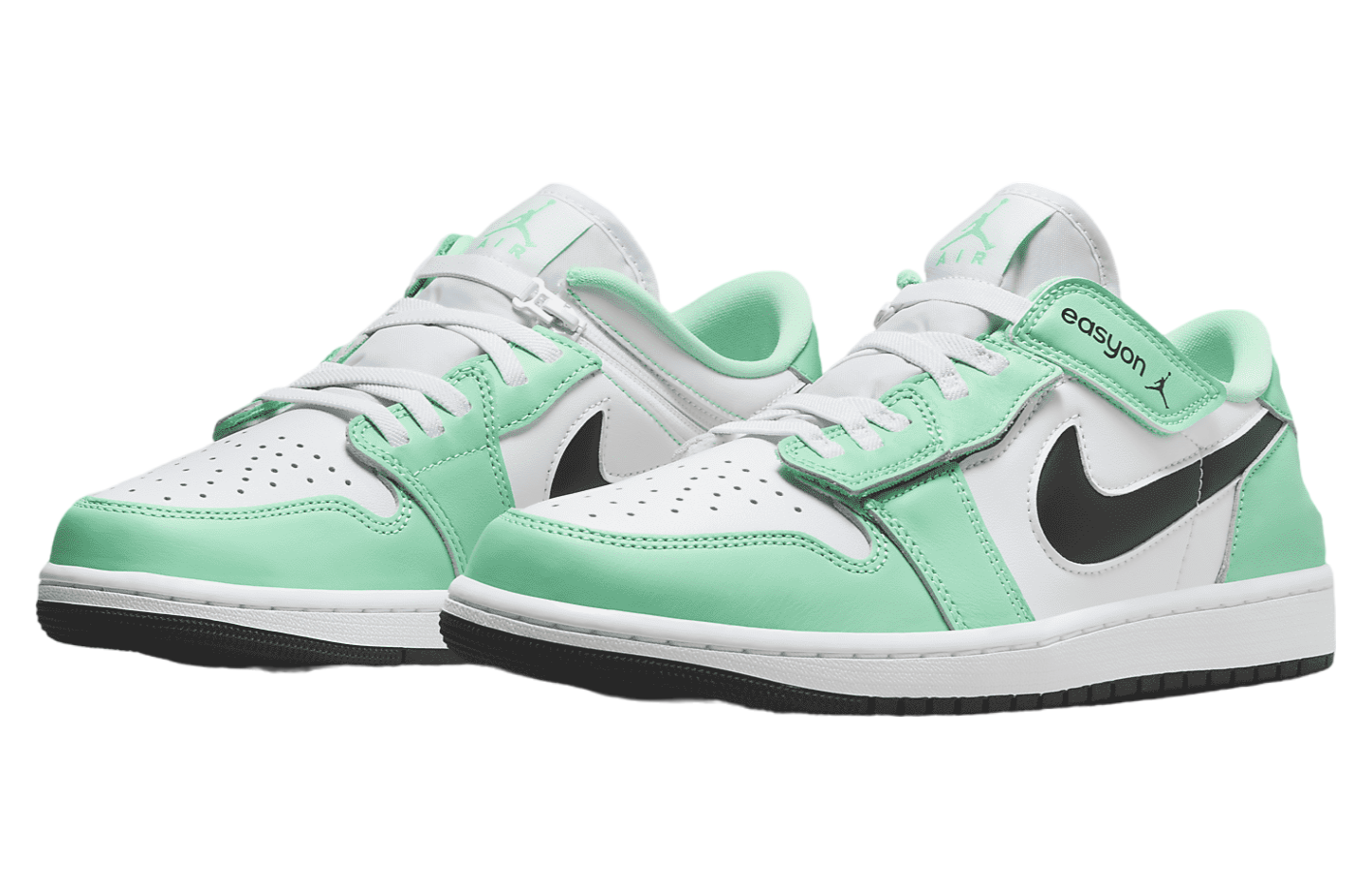 Air Jordan 1 Low FlyEase White / Green Glow