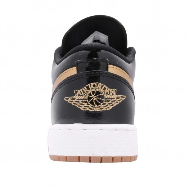 Air Jordan 1 Low GS Black Metallic Gold 554723032