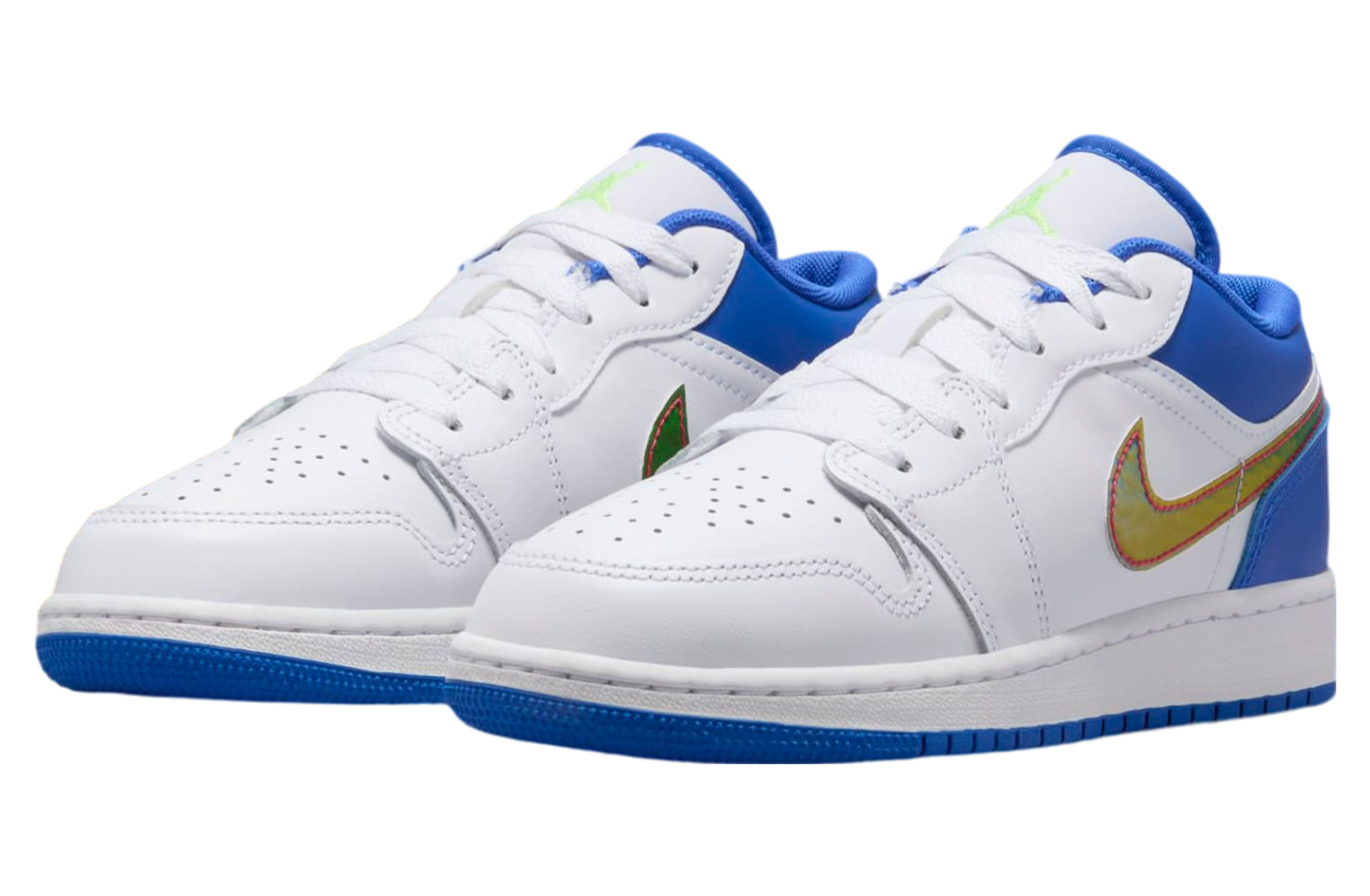 Air Jordan 1 Low GS Iridescent / White / Hyper Royal