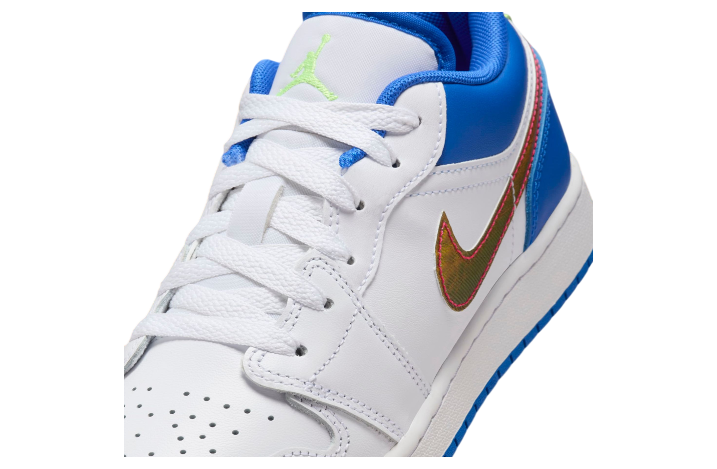 Air Jordan 1 Low GS Iridescent / White / Hyper Royal