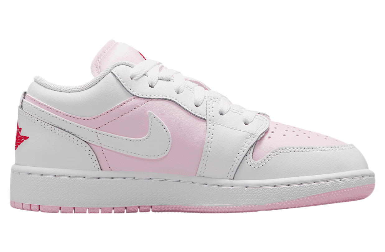 Air Jordan 1 Low GS Pink Foam / Fire Red