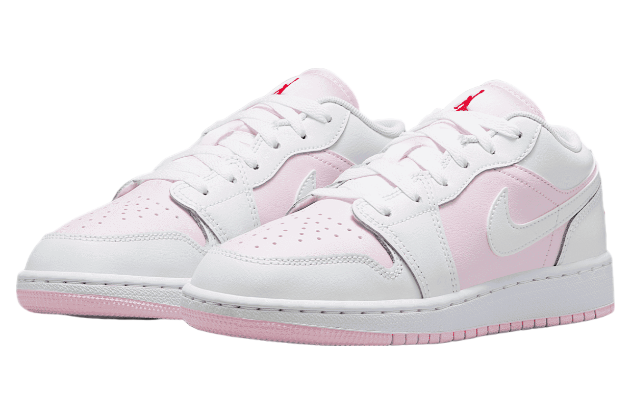 Air Jordan 1 Low GS Pink Foam / Fire Red