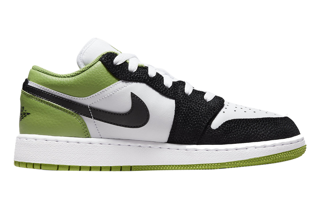 Air Jordan 1 Low GS White Black Green