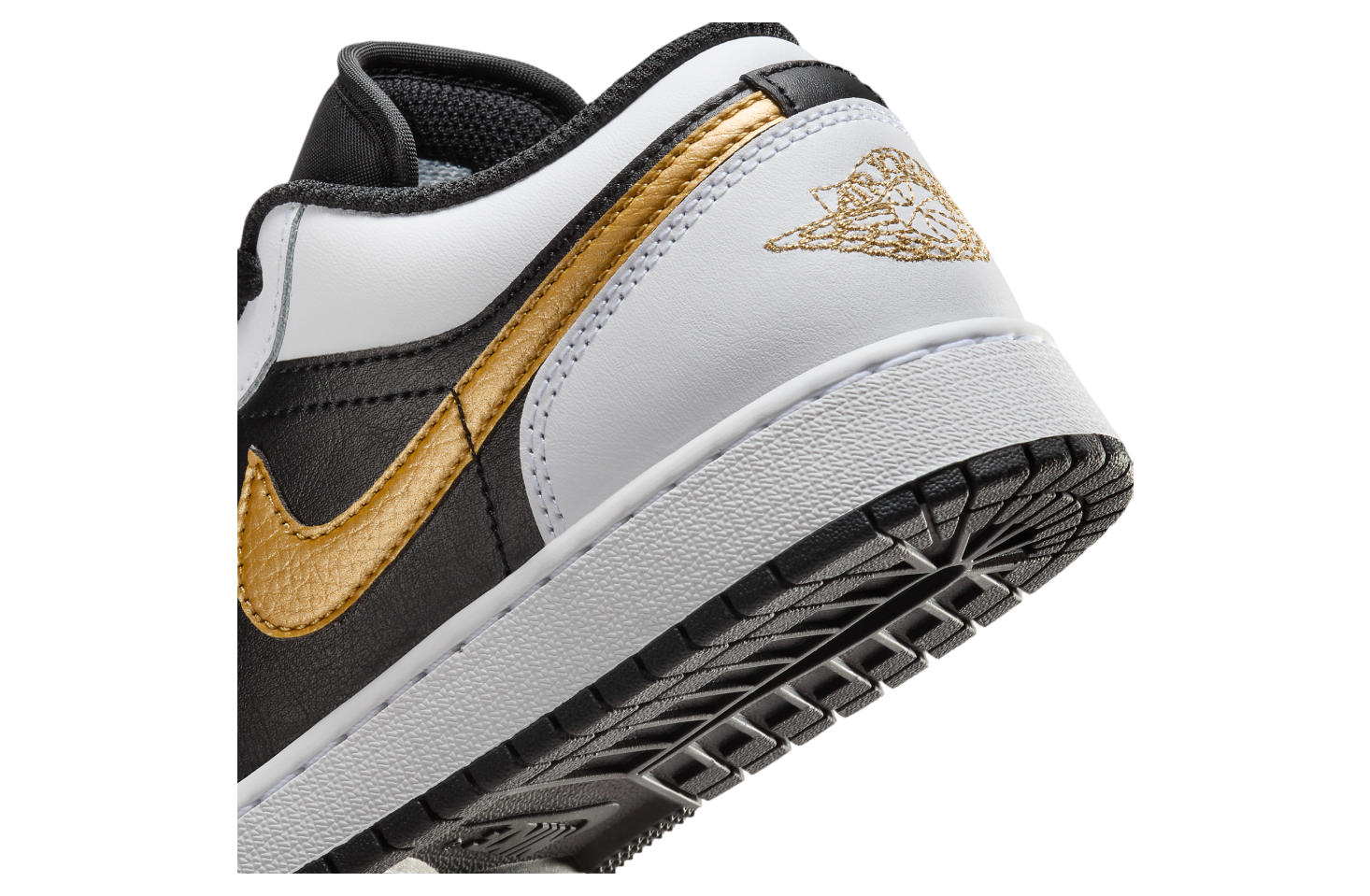 Air Jordan 1 Low GS White / Black / Metallic Gold