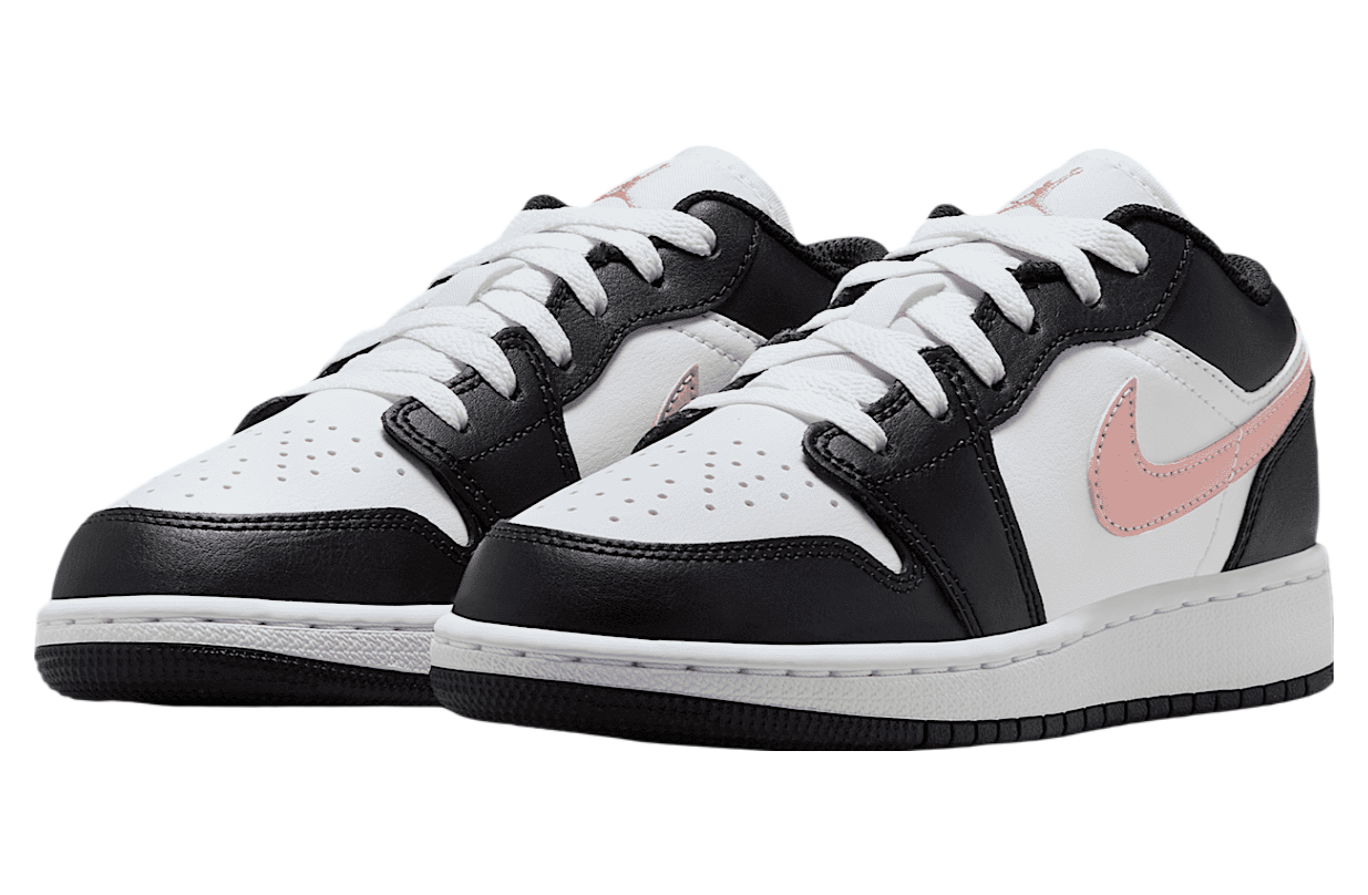 Air Jordan 1 Low Gs White / Black / Rust Pink