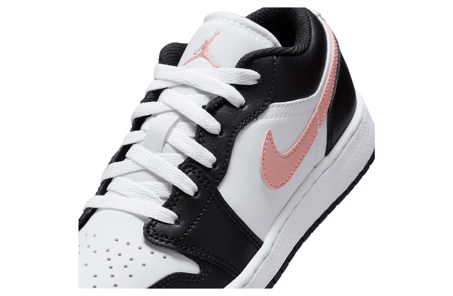 Air Jordan 1 Low Gs White / Black / Rust Pink