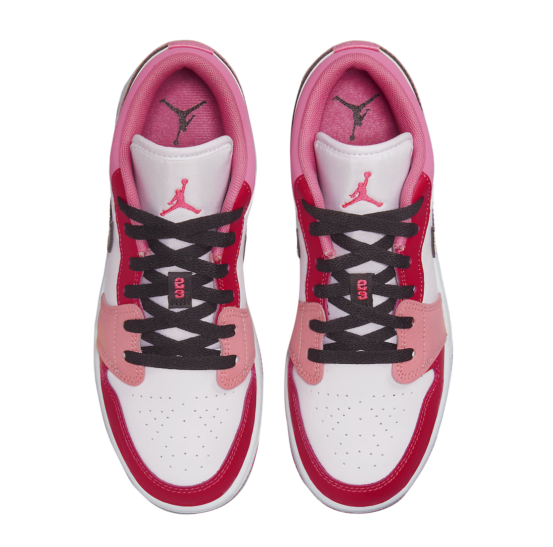 Air Jordan 1 Low Pink Red GS, 553560-162